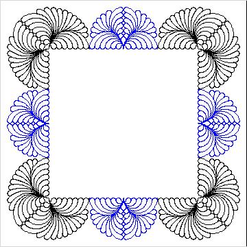 (image for) Feather Scallop Border and Corner-L4704* - Click Image to Close